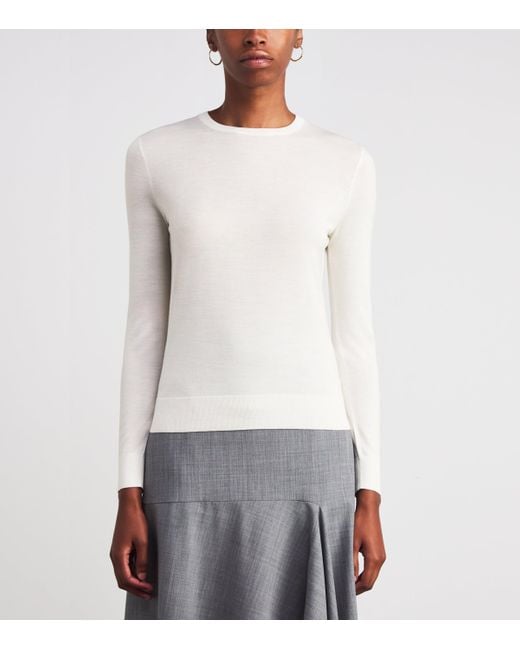 Theory White Wool Sweater