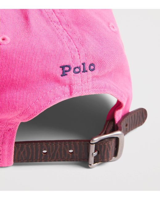 Polo Ralph Lauren Pink Cotton Polo Pony Baseball Cap for men