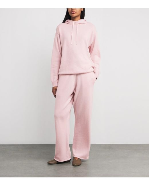 Harrods Pink Cashmere Wide-Leg Sweatpants