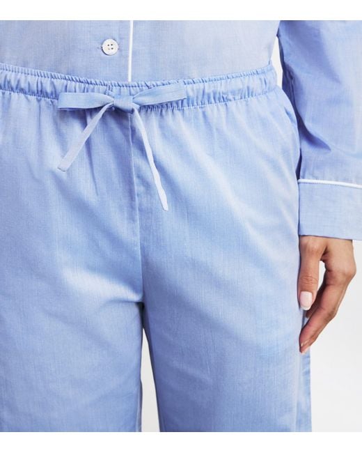 Derek Rose Blue Cotton Classic Pyjama Set
