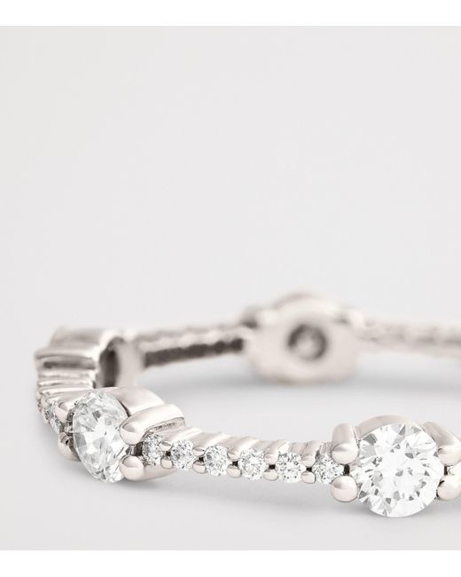 Melissa Kaye Metallic And Diamond Sadie Alternating Eternity Band
