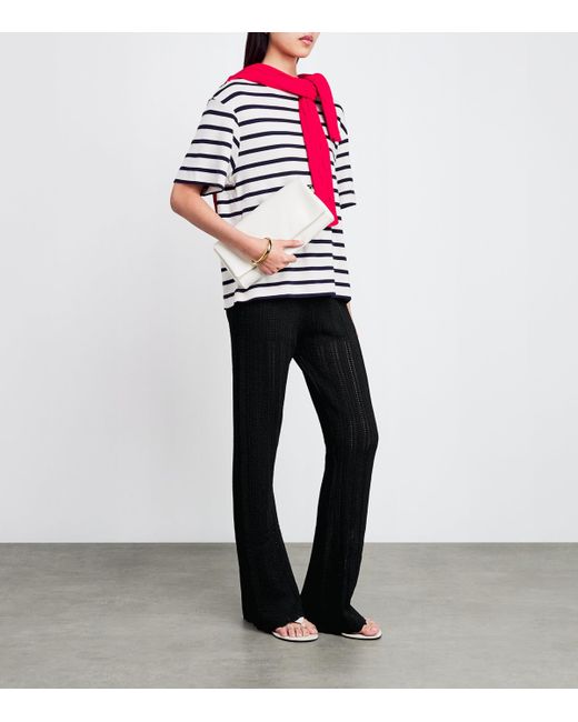 Claudie Pierlot Black Crochet Flared Trousers