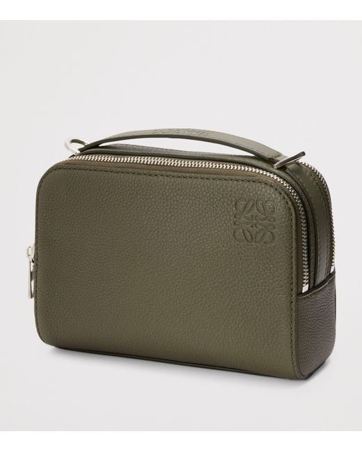 Loewe Green Leather Essential Camera Bag