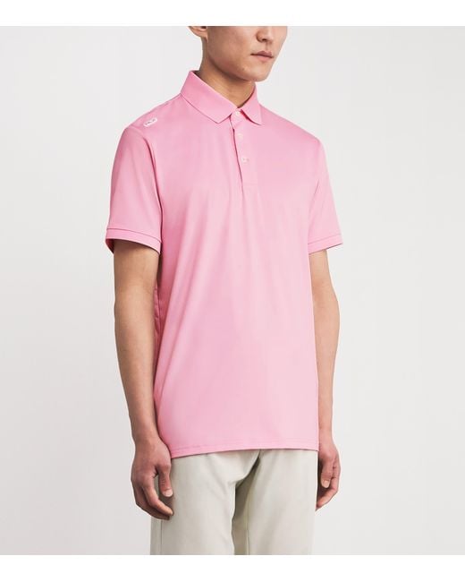 Ralph Lauren Pink Airflow Polo Shirt for men