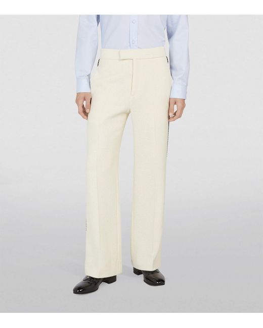 Gucci Natural Tweed Wide-leg Trousers for men