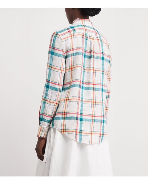 Polo Ralph Lauren White Linen Check Shirt