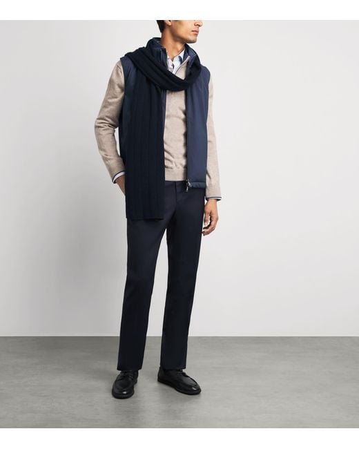 Paul & Shark Blue Padded Reversible Gilet for men