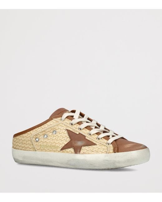 Golden Goose Deluxe Brand Brown Raffia Super Star Sabot Sneakers for men