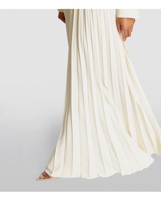 Zeus + Dione White Zeus+dione Maxi Pleated Aphaia Dress
