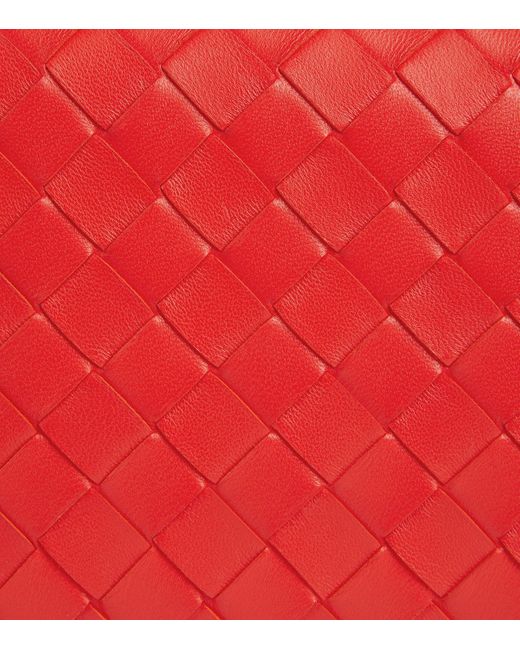Bottega Veneta Red Leather Andiamo Clutch Bag