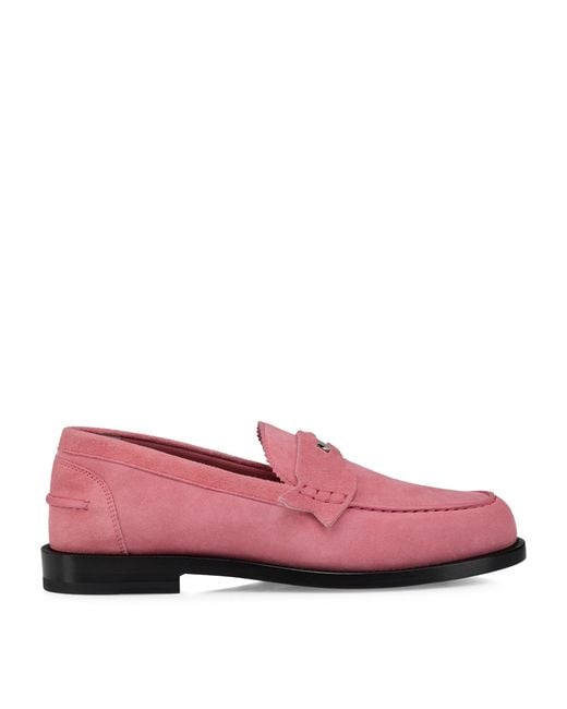 Christian Louboutin Pink The Plato Suede Loafer