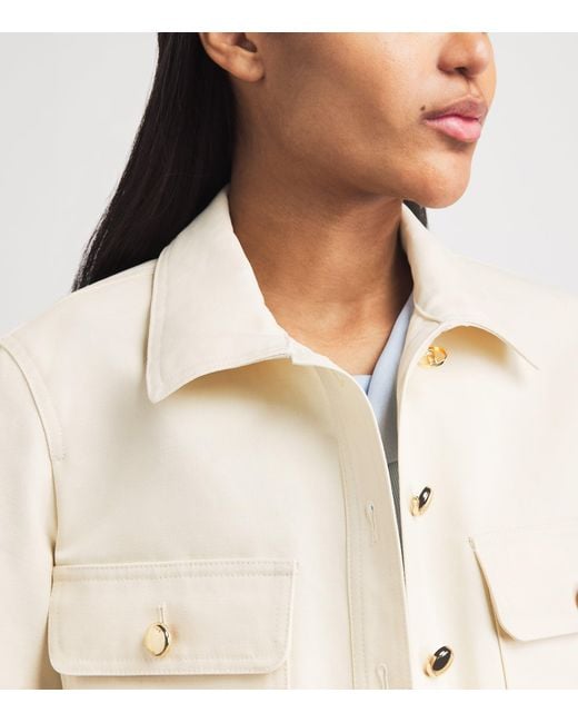 Maje Natural Cotton Cropped Jacket