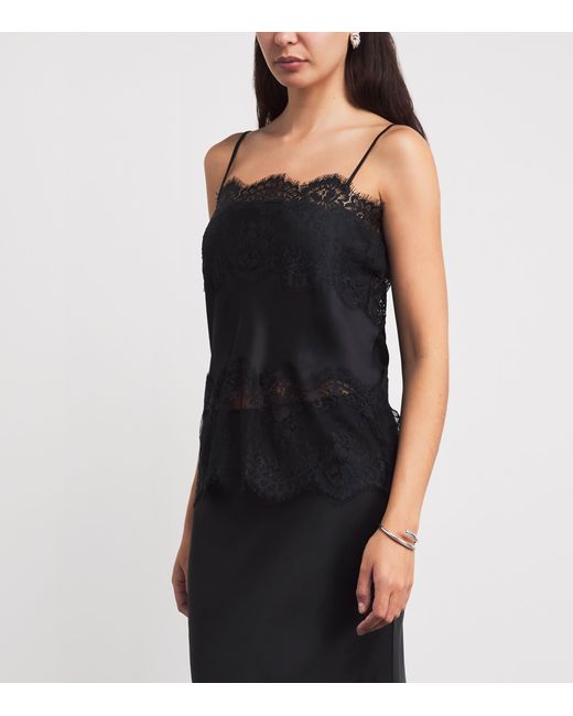 Herskind Black Lace-Detail Linnea Cami Top