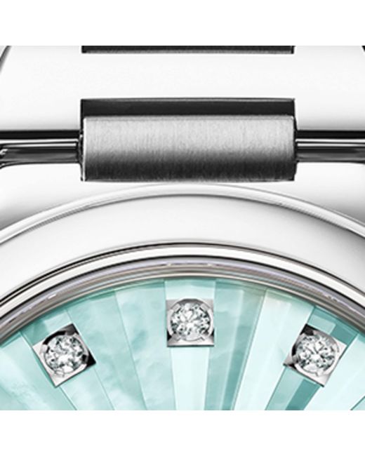BVLGARI Metallic Stainless Steel And Diamond Lvcea Watch