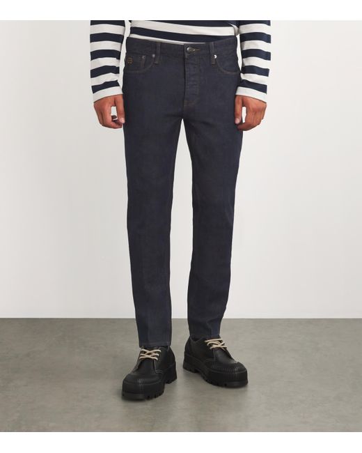 Emporio Armani Blue Slim-Leg Jeans for men