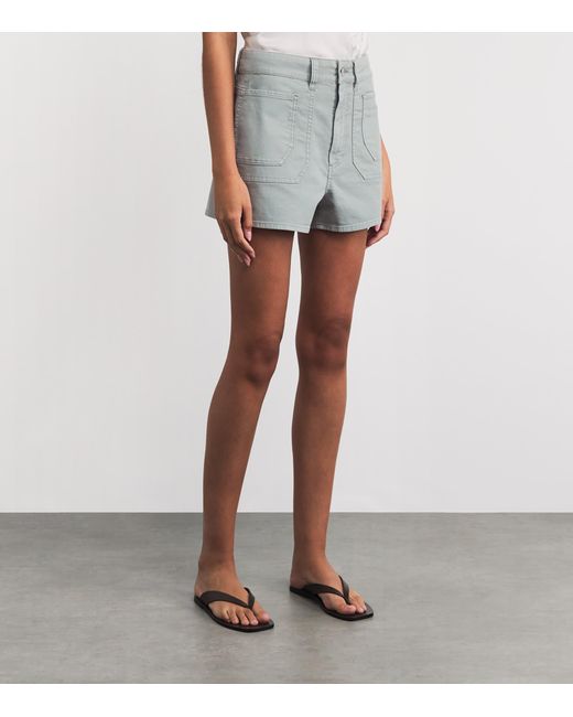 PAIGE Gray Laken Denim Shorts