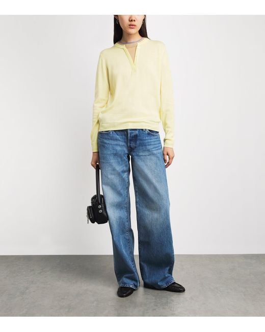 Claudie Pierlot Yellow Wool Layered Sweater