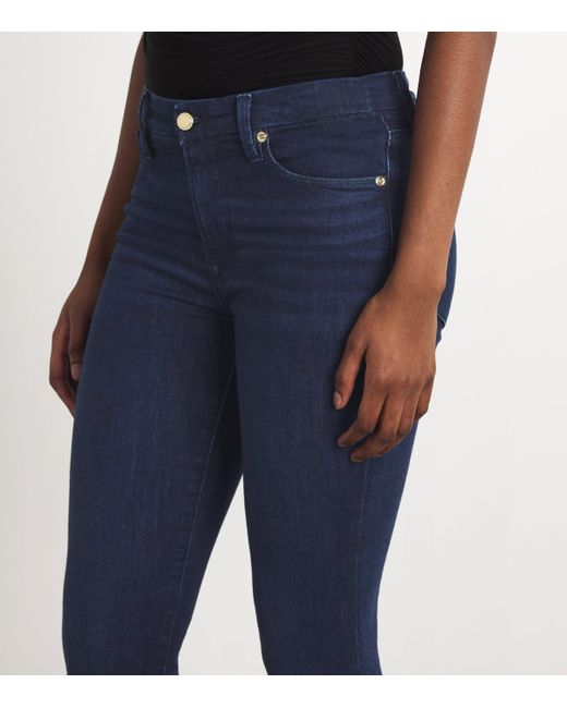 GOOD AMERICAN Blue Good Legs Mid-Rise Skinny Jeans