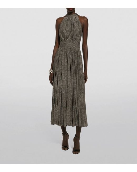Dolce & Gabbana Natural Halterneck Midi Dress