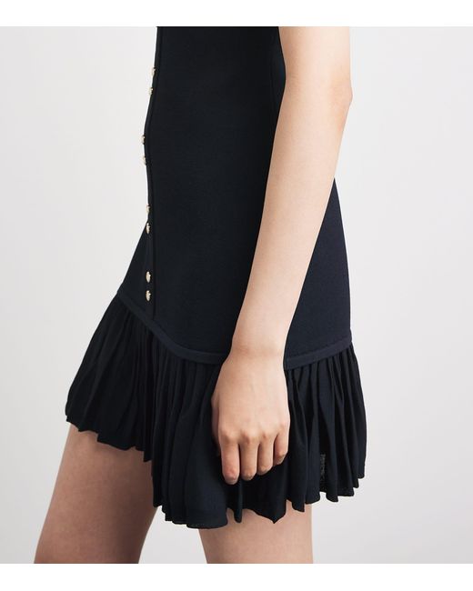 Sandro Black Ruffled Mini Dress