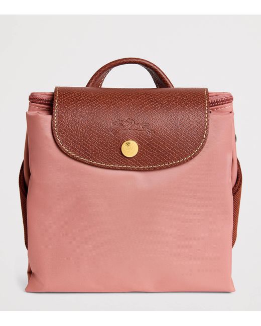 Longchamp Pink Medium Le Pliage Original Backpack