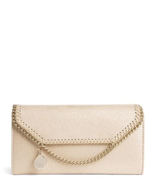 Stella McCartney Natural Faux Leather Falabella Chain Wallet