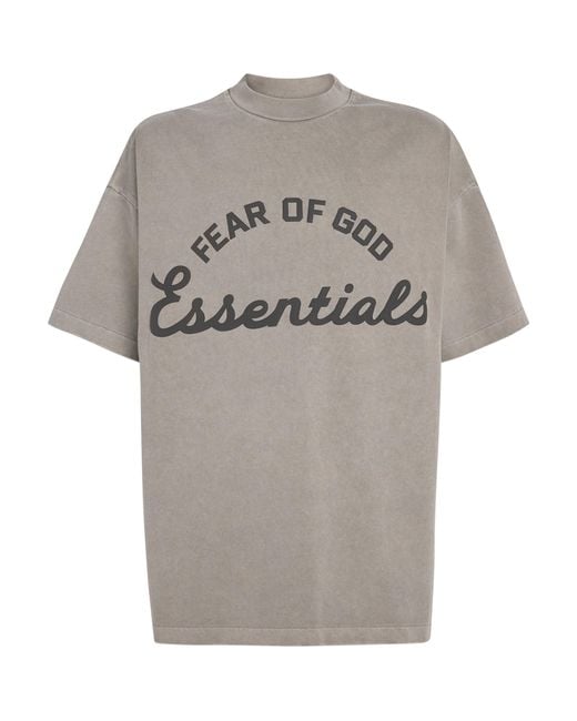 Fear Of God Gray Oversized Training 90S T-Shirt for men