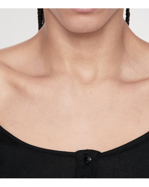 AllSaints Black Jules Henley Long-Sleeve T-Shirt