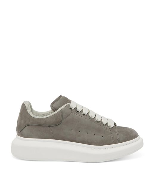 Alexander McQueen Gray Suede Oversized Sneakers