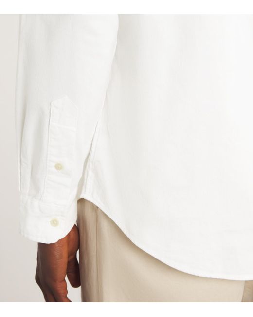 Polo Ralph Lauren Corduroy Polo Pony Shirt in White for Men | Lyst