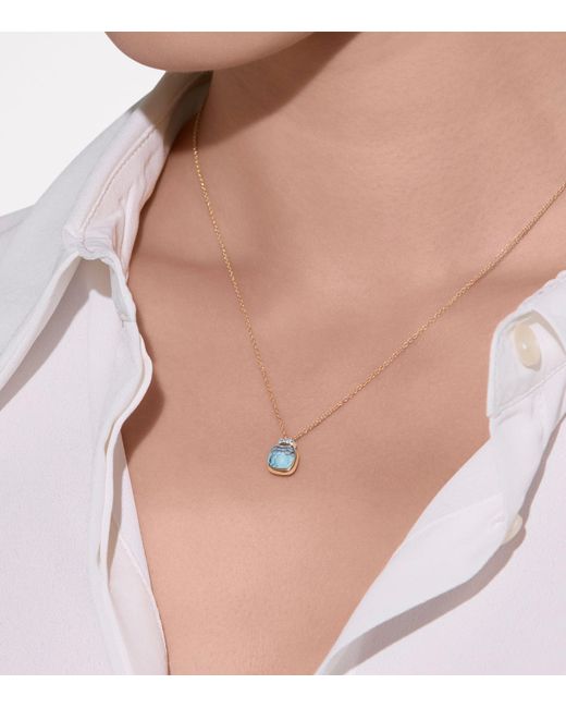 Pomellato Metallic Mixed, Topaz And Diamond Nudo Necklace