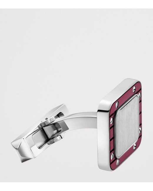 Cartier Pink Sterling Santos De Cufflinks for men