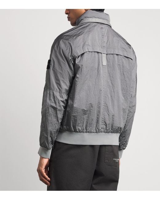 Stone Island Gray Nylon Watro-Tc Jacket for men