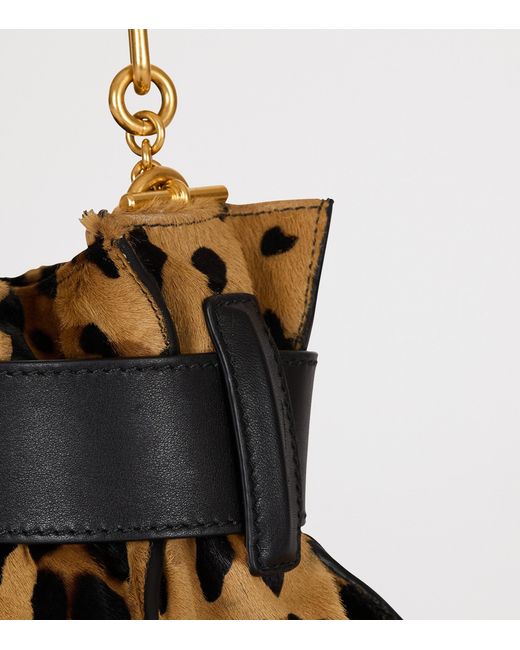 Balmain Black Mini Leopard Anthem Shoulder Bag
