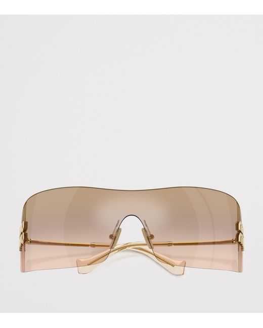 Miu Miu Natural Rimless Shield Sunglasses
