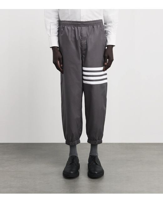 Thom Browne Gray Weather-Resistant 4-Bar Sweatpants for men