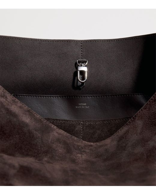 Totême  Black Suede Belted Tote Bag