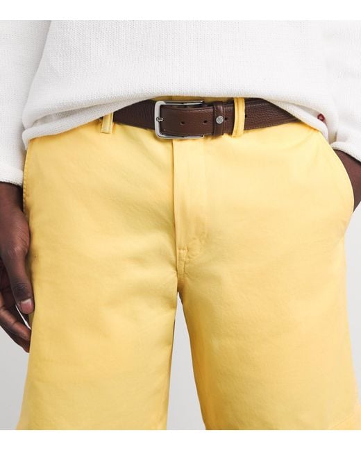 Polo Ralph Lauren Yellow Stretch-Cotton Bedford Shorts for men