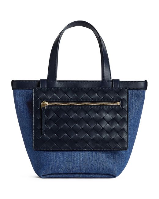Bottega Veneta Blue Denim-leather Tote Bag