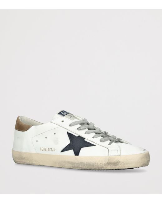 Golden Goose Deluxe Brand White Leather Super-Star Sneakers for men