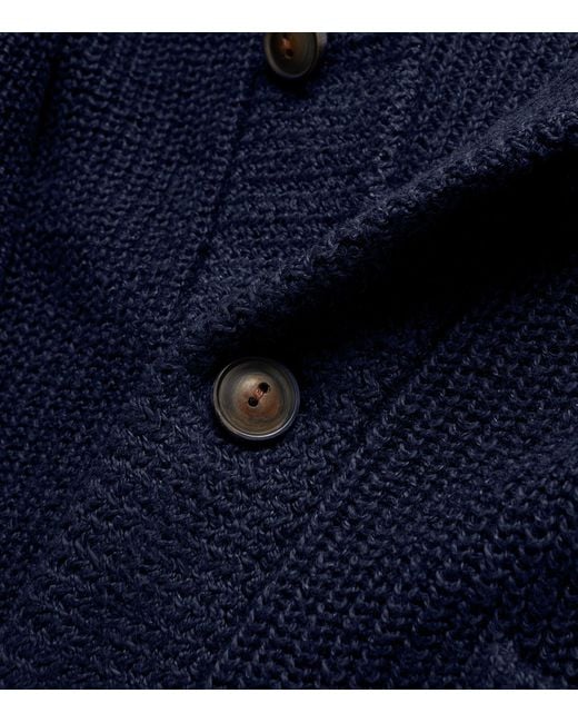 Polo Ralph Lauren Blue Linen-cotton Cardigan for men