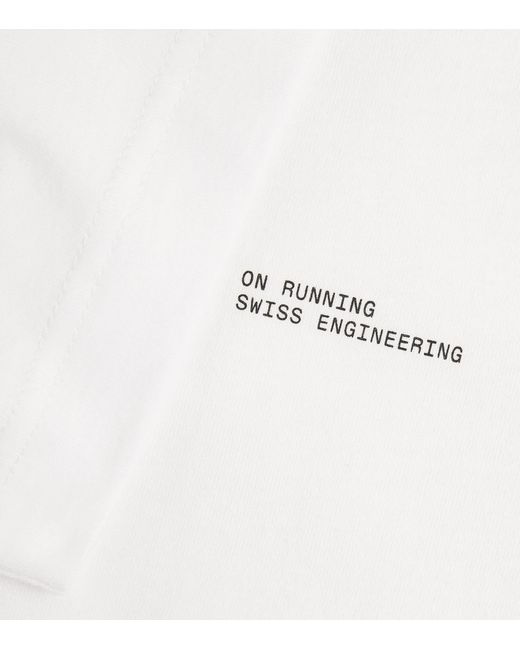 On Shoes White Cott Avant T-Shirt for men