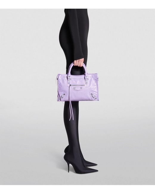 Balenciaga Purple Small Leather Le City Top-handle Bag