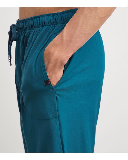 Derek Rose Blue Modal-Blend Basel Drawstring Shorts for men