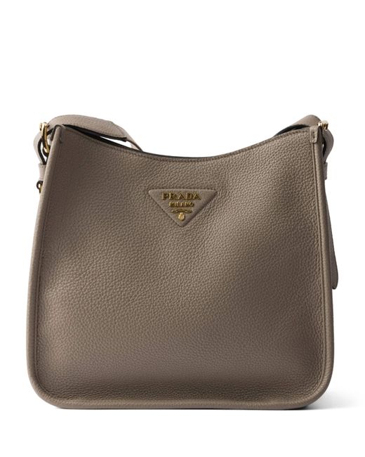 Prada Brown Medium Leather Shoulder Bag