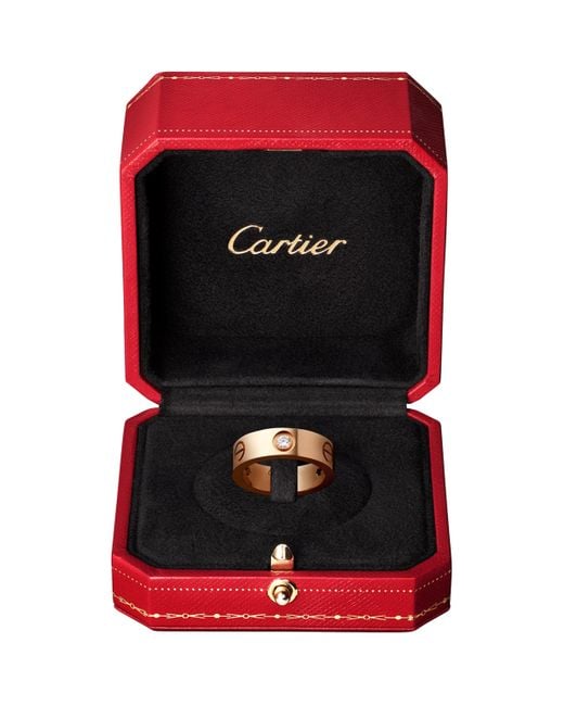 Cartier Brown Rose And Diamond Love Ring