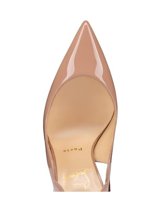 Christian Louboutin Pink Hot Chick Sling Patent Slingback Pumps 100