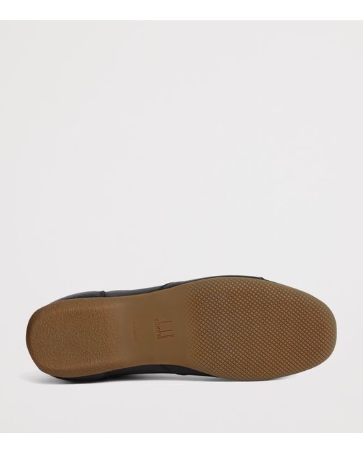 Dunhill Black Deerskin Davies Sneakers for men
