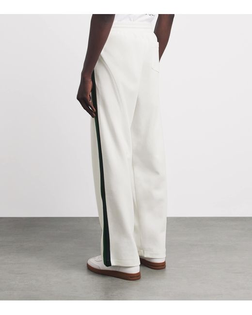 Polo Ralph Lauren White Stripe Open-Cuff Sweatpants for men