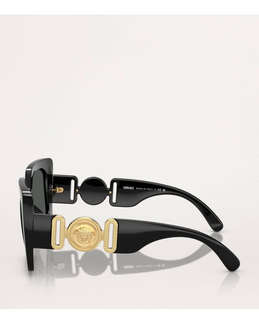 Versace Black Acetate Square Sunglasses